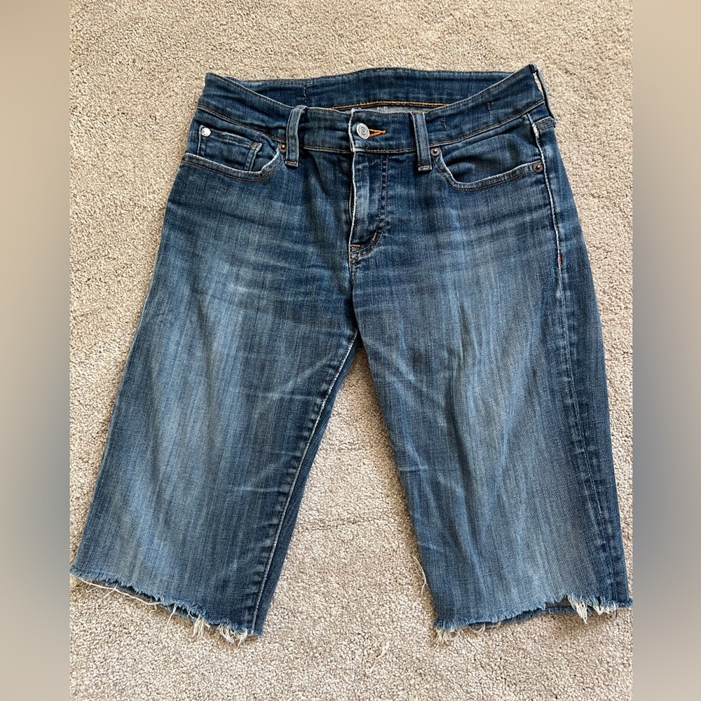 Denim & Supply Women's Blue Denim Cut-Off Jeans